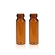 ALWSCI 100 Stück 4mL Bernstein Probe Glasfläschchen Probenflaschen 13-425 Schwarz Closed Top PP Cap mit rotem PTFE/weißem Silikon Liner, Probenbehälter Labor Fläschchen 15x45 mm