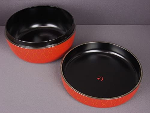 川端近左 朱金網目喰籠 共箱 久田宗也（尋牛斎）書付／検索：茶道具