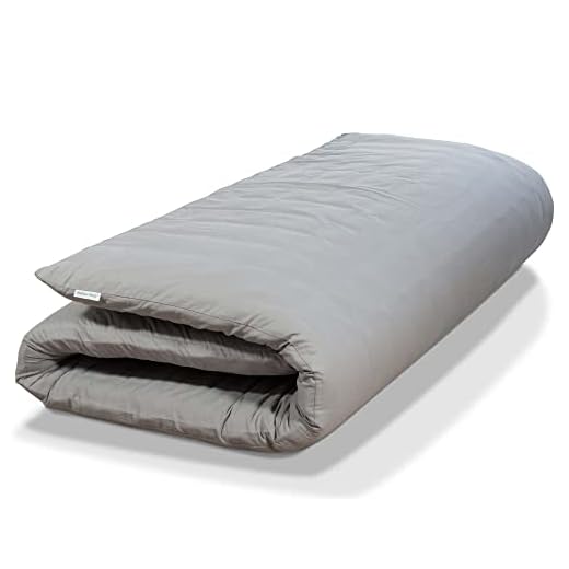Native Nest Japanese Floor Mattress - Shikibuton - Medium Firm Floor Bed for Adults - Foldable and Portable Japanese Futon Mattress (Twin, Grey)