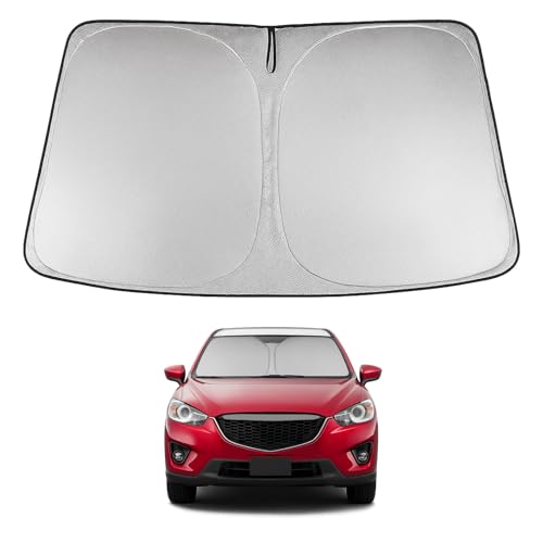 Image of Proadsy 2026 Upgrade Windshield Sun Shade Custom Fit CX-5 2013 2014 2015 2016 CX5 Front Sunshade Protector Foldable Sun Visor Blocks UV Rays Keep Car Cooler