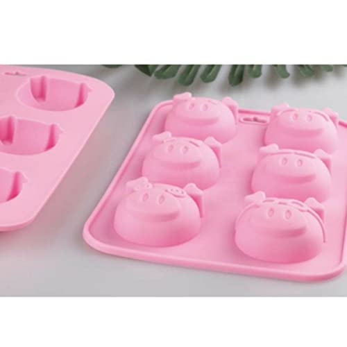 Molde para hielo con forma de cerdito, set de 6 miniatura 4