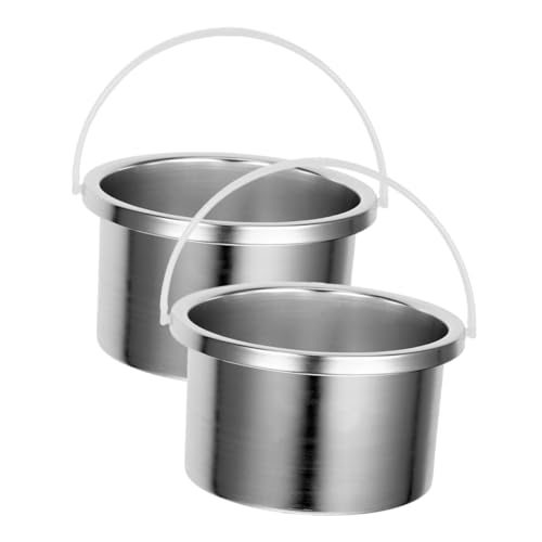 VALICLUD 2 Piezas Revestimiento Para Máquina De Con Cera Calentador De Cera Electrico Calentadores De Cera Para Derretir Cera Aleación De Aluminio Silver