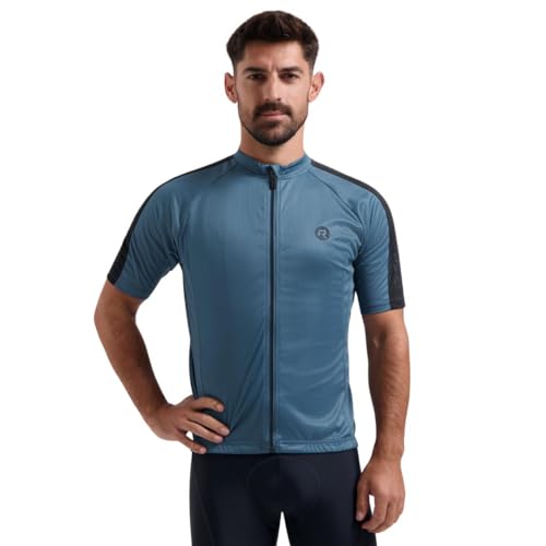 Maillot de cyclisme homme manches courtes Rogelli Explore bleu grande taille XXL