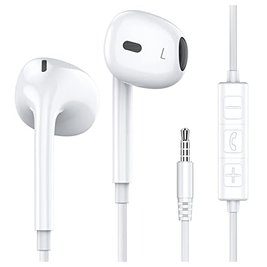MOSWAG Wired Earbuds with Microphone, 3.5mm Jack in Ear Headphones with Microphone Suitable for Smartphones, Computers, Laptops, IPads, MP3 Players, Etc