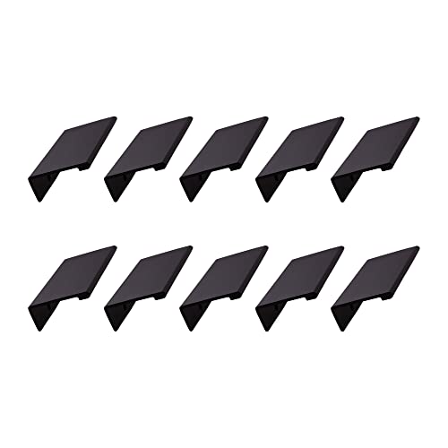 Image of Design House Edge Cabinet Pull, 26mm, Matte Black | Surface, Contemporary /Modern, Aluminum, 10-Pack, Hardware, 206623-BLK