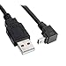 chenyang Mini USB Cable USB 2.0 Male to Mini USB 5 Pin Male 90 Degree Down Angled Charging Data Transfer Extension Cable 0.5M