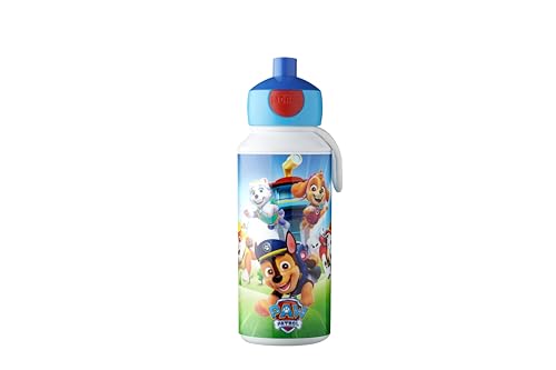 Mepal - Trinkflasche Pop-up Campus - Wasserflasche - Auslaufsichere Flasche für die Schule - Wiederverwendbar - BPA-frei & Spülmaschinenfest - 400 ml - Paw Patrol Pups