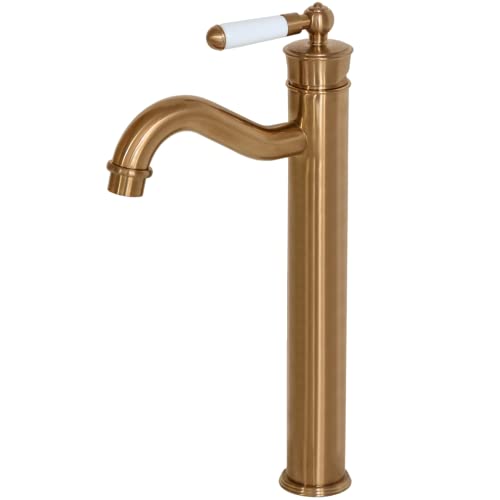 Essebagno Leeds mitigeur lavabo rétro haut cuivre brossé