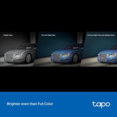 كاميرا مراقبة سمارت خارجية تابو من تي بي لينك، 4 ميجابكسل، تقنية كشف الحركة، رؤية ليلية ستارلايت، فتحة بطاقة SD، تحكم صوتي، فيديو ملون FHD بجودة 2K، منبه، لا تحتاج إلى موزع (C320WS)، أبيض