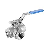 Der 3 fach Wasser Verteiler oder auch 3 wege ventil in T Bauweise - hat eine Standard ISO5211 Schnittstelle, wodurch der Kugelhahn sowohl mit einem elektrischen als auch mit einem pneumatischen Antrieb als Stellventil automatisiert werden kann.