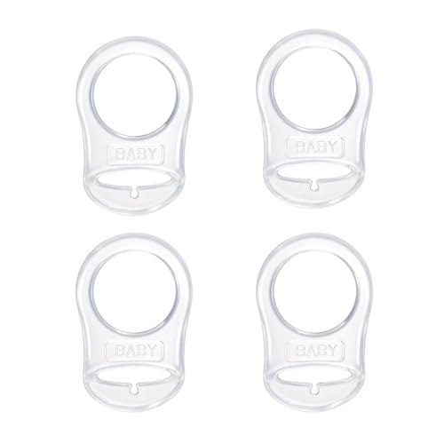 Lmyzcbzl Anillo de Botón de Silicona, 4 Pcs Adaptador de Chupete Transparente
