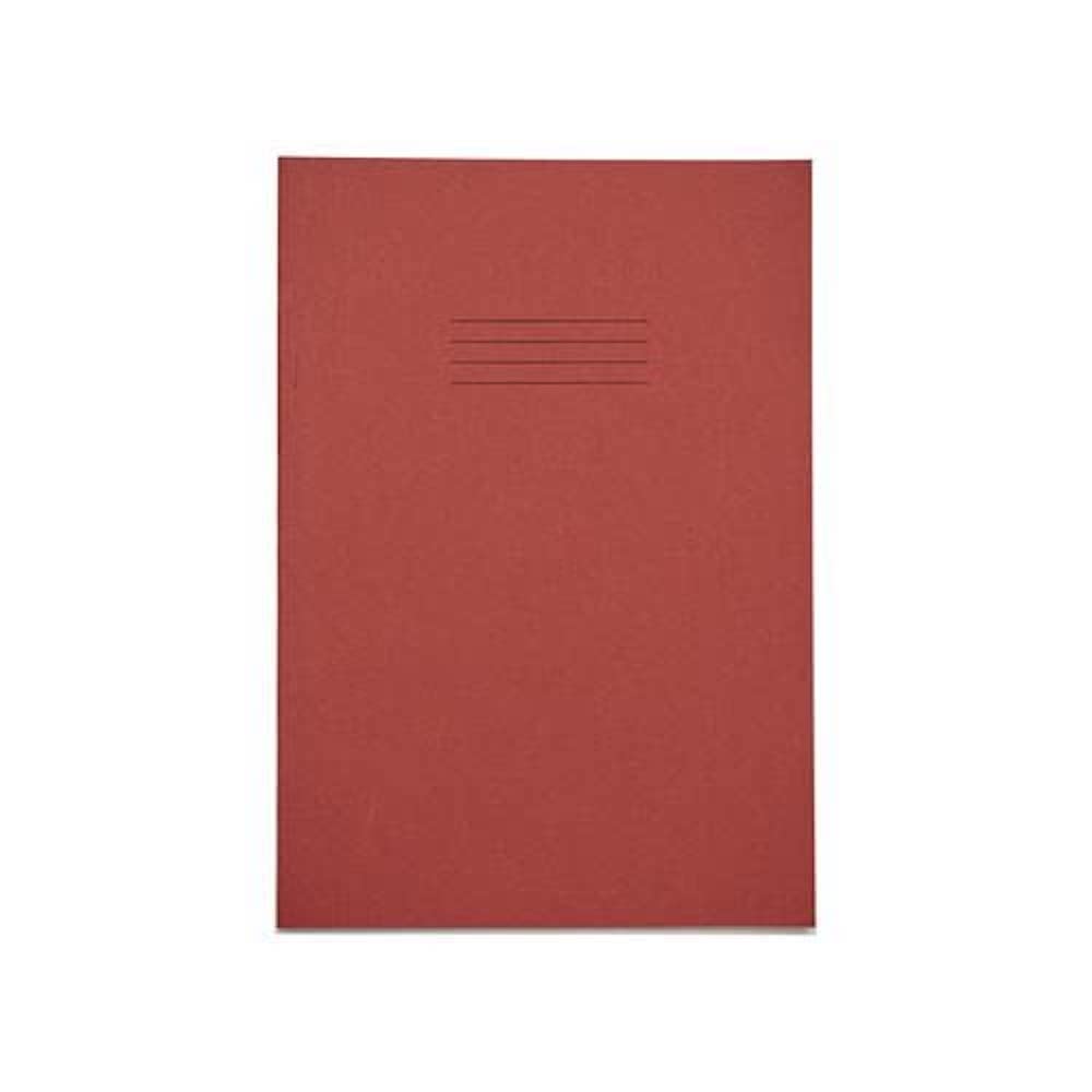Rhino - Cuaderno de ejercicios (A4 Plus, 80 páginas, 50 unidades), color rojo