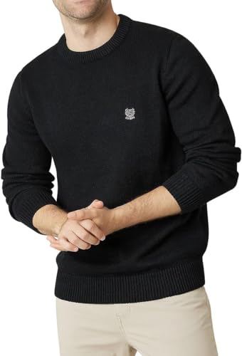 Chaps Men's Big and Tall Sweater - Heavyweight Classic Fit Knitted Cotton Crewneck Pullover Sweater for Men (Sizes: L-4X), Size 3X-Large Tall, Black4