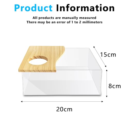 Haustier Hamster Badezimmer, Hamster Toilette, Sandbad Blühende Ratte, Sandbad Container Toilette Transparente Acryl Lemminge Badebox, Abnehmbarer Meerschweinchen Sand Badezimmer für Mäuse Lemminge
