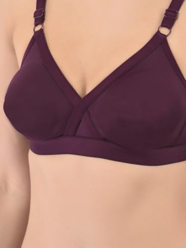 Image of Softline Women's Cotton Rich Wire-Free Non-Padded Balconette Bra Combo | Seamless, Breathable & Soft Fabric | Full Coverage & Everyday Comfort (Pack of 2)