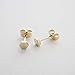 Honeycat Tiny Hexagon Honeycomb Stud Earrings in 18k Gold Plate | Minimalist Delicate Jewelry (Gold)
