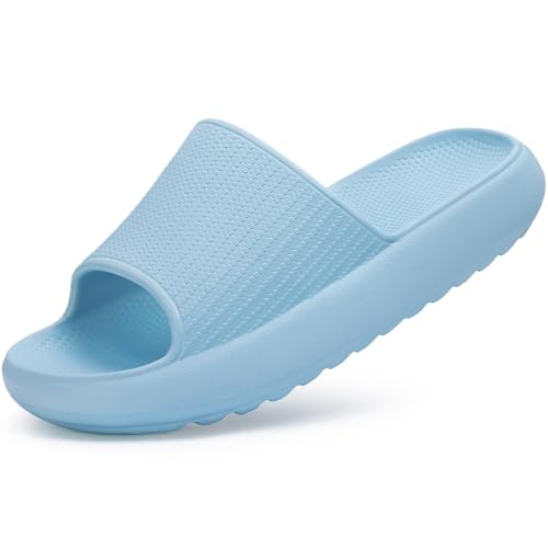 Image of Comwarm Cloud Slide Sandals for Women Men Ultra Comfort Recovery Pillow Slippers Soft Summer Beach Shoes with Low Arch Support
