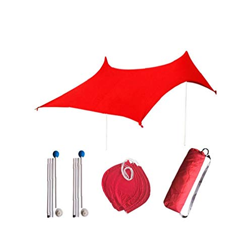 Playa Tienda de campaña Ligera Playa Parasol Parasol Toldo Lona Refugio portátil para Acampar al Aire Libre Playa Rojo del Recorrido