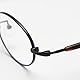 moomoobird Ovale Gläser Männer Frauen Retro Brillen Dünner Rahmen Klare Linse Brillen Metall Gläser Rahmen (brown leopard frame)