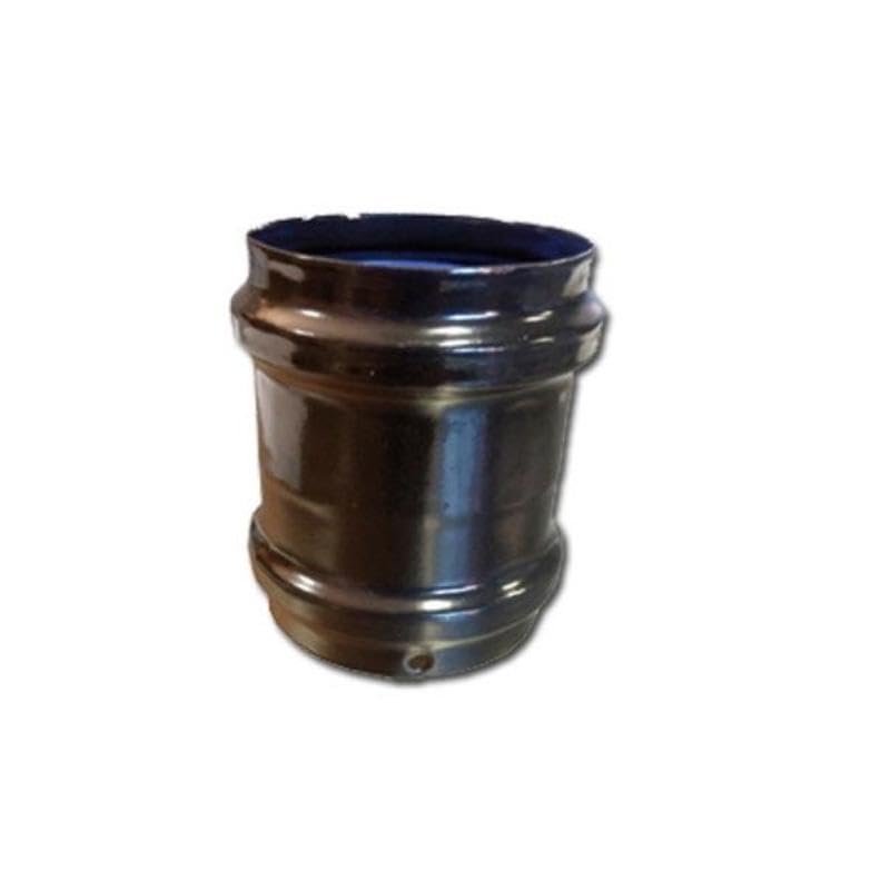 Estufa pellet manguito union vitrificado h-h 80 mm pvmh080