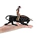 LIZHOUMIL Ensemble de Figurines en Plastique Cowboy mâle torero Noir Taureau Figurines d'action Solide modèle Animal Ensemble Enfants Jouets Matador + Taureau