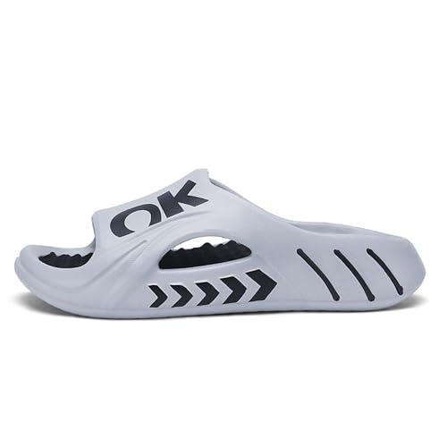 Men's non slip massage sole, casual one-piece drag, comfortable beach sandals, quick drying shower shoes