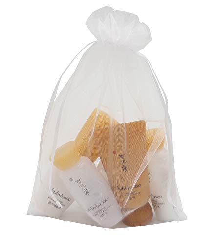 Wudygirl 100pcs White Organza Bags
