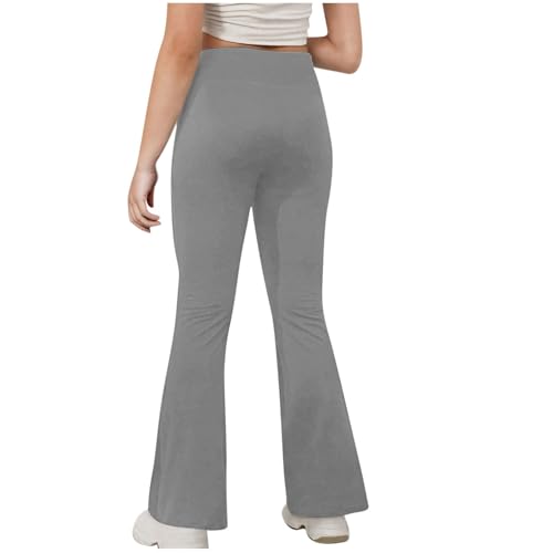 Girls Flare Leggings High Waist V-Cross Bootcut Yoga Pants Bell Bottom Workout Dance Trousers with Pockets4