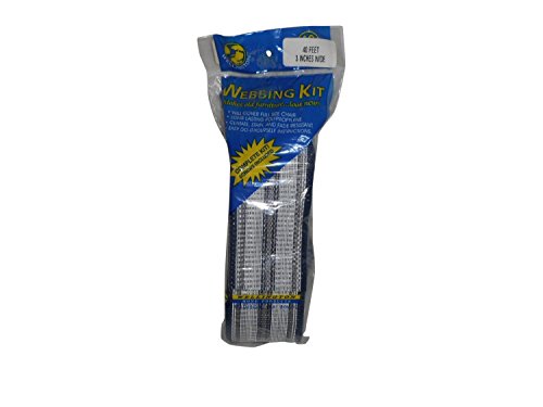 Chair Strap,40 Feet 3 Inches Wide Webbing Kit, Lawn Chair Webbing, Makes Old Furniture Look New ! (White -Grey- Navy Striped)