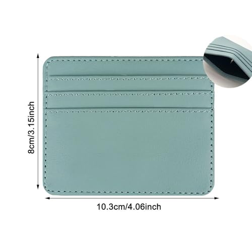 Card Package Women Men Money Pocket Wallet Case Business PU Business Cards Wallet(grey)2