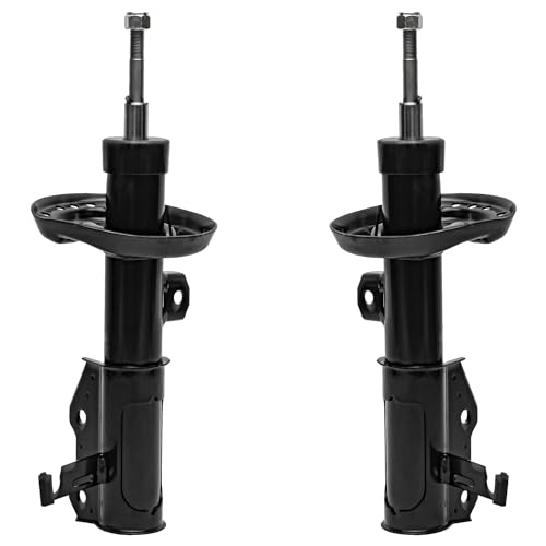 Image of Detroit Axle - Front 2pc Shocks for 13-19 Cadillac XTS, 2 Shock Absorbers 2013 2014 2015 2016 2017 2018 2019 [Livery; without Electronic Adjustable Suspension; Including Limo /Hearse] Replacement