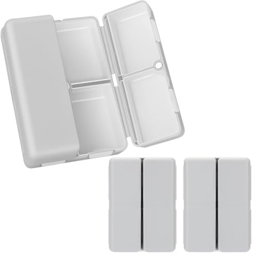 Image of FYY Travel Pill Organizer, Small Pill Box Medicine Case-2pcs Grey