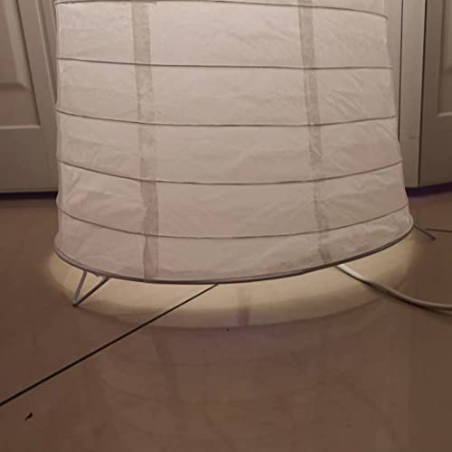 Lámpara de piso de papel de arroz para salón, iluminación hecha a mano de 49.2 pulgadas 6