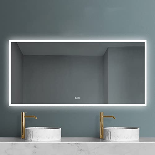 BHBL LED Bathroom Mirror with Lights, LED Lighted Bathroom Vanity Mirror, Led Mirror for Bathroom, Smart Miror, 84 x 40 inch, Anti-Fog & Dimming, Wall Mounted Vanity Mirror with Lights BHBL LED Bathroom Mirror with Lights, LED Lighted Bathroom Vanity Mirror, Led Mirror for Bathroom, Smart Miror, 84 x 40 inch, Anti-Fog & Dimming, Wall Mounted Vanity Mirror with Lights