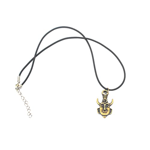 BEAHING Creative Supernatural Dean Winchester Mask Necklace Amulet Demone Villana Collana Gioielli Bronzo, Collana Gioielli
