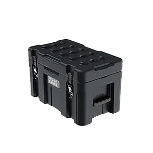 CAMP-ZERO 48L Premium Cargo & Equipment Storage Case with Coated Stainless Steel Latching and Locking System (Black)
