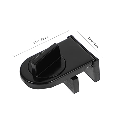 DOITOOL 5 Peças Fechadura De Janela De Segurança Preta À Prova De Fechaduras De Vidro Deslizantes Pa