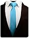 Fashion Slim Wedding Ties for Men Silk Turquoise Blue Tie Solid 6cm Thin Necktie (0973-37)