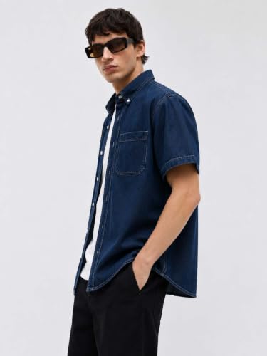 Image of Lymio Shirt for Men | Cotton Denim Shirt for Men | Regular Fit Stylish Long Sleeve Shirts (LMS-48-49)