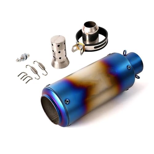 Système d'échappement Pot D'échappement Universel Pour Motos Tout-terrain Et Quads 38-51 Mm Avec Silencieux Amovible Système À Enfiler(UN)