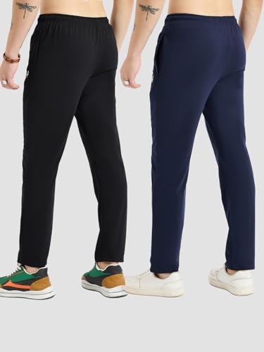 Image of Modeve Men Solid Cotton Blend Track Pant for Summer Pack of 2