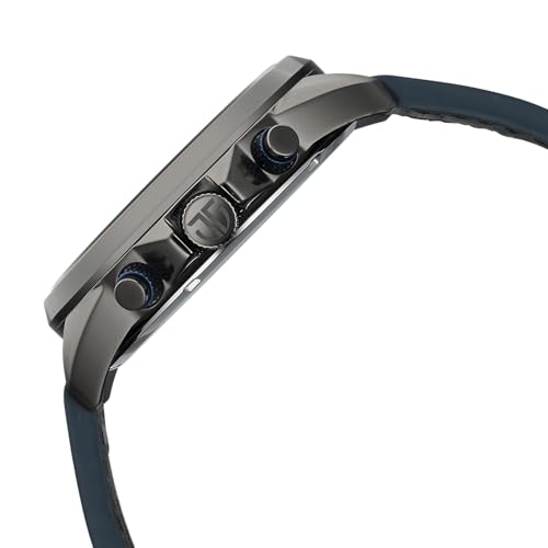 Image of Titan Octane Cred Analog with Blue Dial Blue Leather Strap Watch for Men - 90238KL02