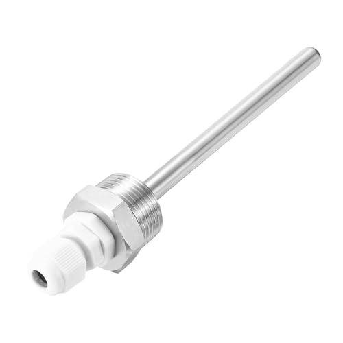 uxcell 8mm Dia G3/4 Thermowell Weldless Stainless Steel 304 with Cable Gland 150mm Length for Beer Fermenter, White