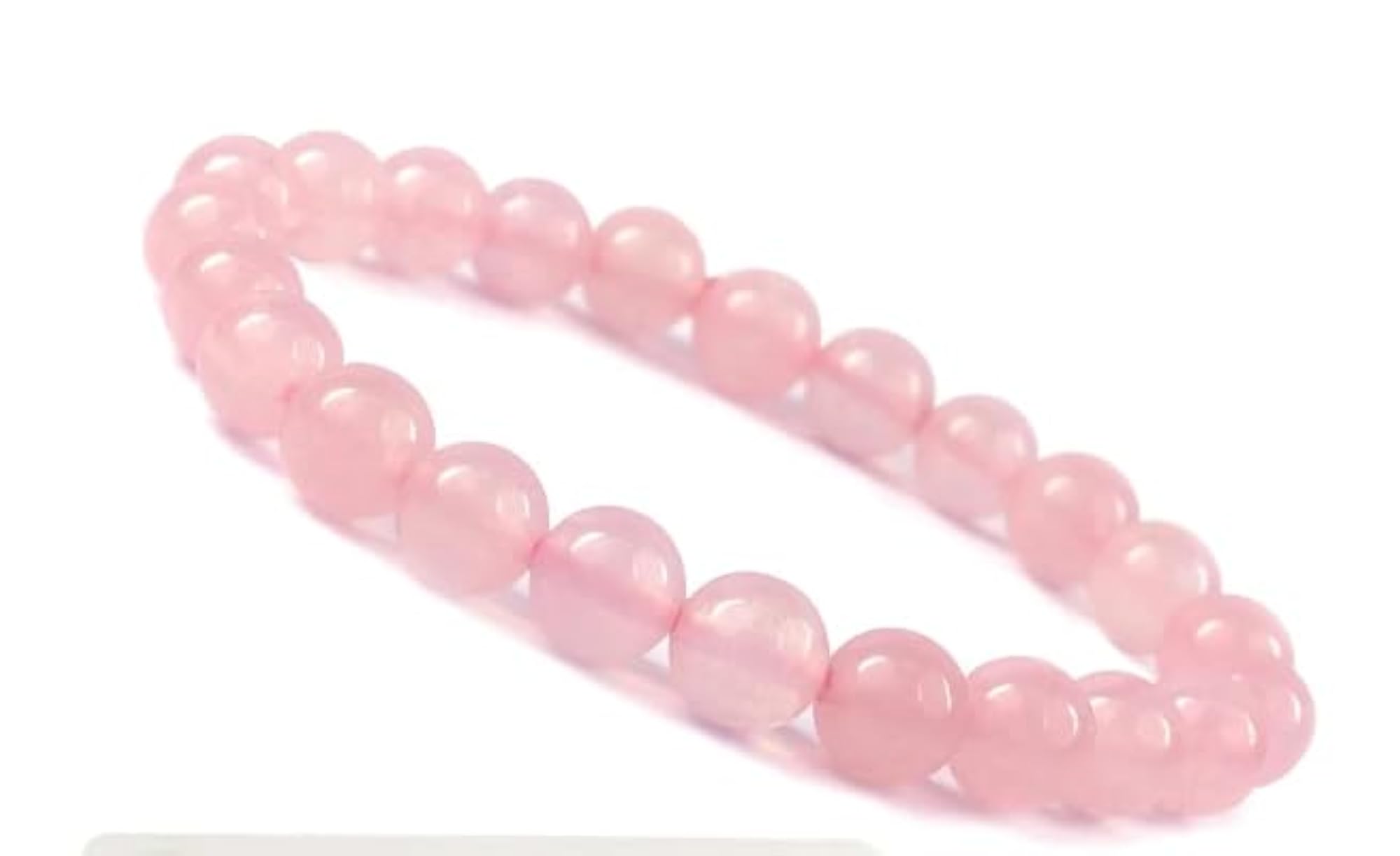 Premium A1++ Grade Rose Quartz Bracelet, Certified