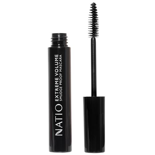 Natio Australia Extreme Volume Smudge Proof Mascara - Black 9ml - Volume-Enhancing Mascara, Flake-Free, Smear-Free, Clump-Free Definition & Drama - Cruelty Free & Vegan Friendly