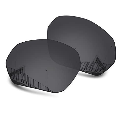 Image of Well-aimed Replacement Lenses Compatible with Oakley Plazma OO9019 Sunglasses, Replacement Lens - Black Polarized