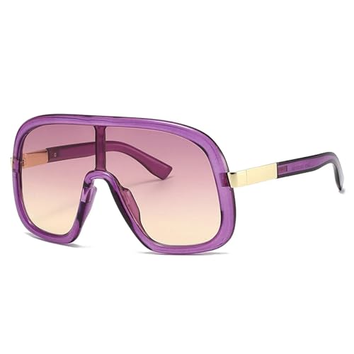 Lunettes de soleil une pièce pour femmes style punk dégradé