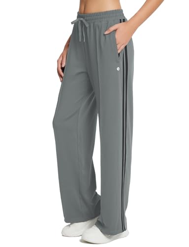 BALEAF-Womens-Track-Pants-Athletic-Sweatpants-Straight-Leg-2-Zipper-Pockets-Running-Pants-Stripes-Loose-Fit