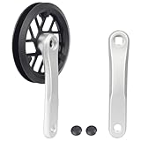 WEEROCK Prowheel Kid Bike Crankset 1 Piece/Single 32T Charing Crank Set with 152mm Arm and Doulbe Chain Covers for 18-24 Inch Kid Bicycles, Compatible with 1/6/ 7/8 Speeds Freewheel