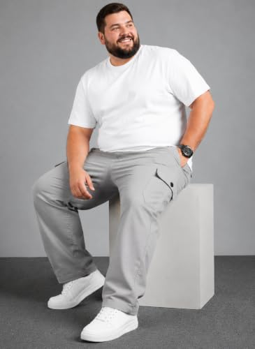 Image of INKKR Men Plus Size Cargo Pants || Plus Cargo Pants Cotton || 2XL-6XL